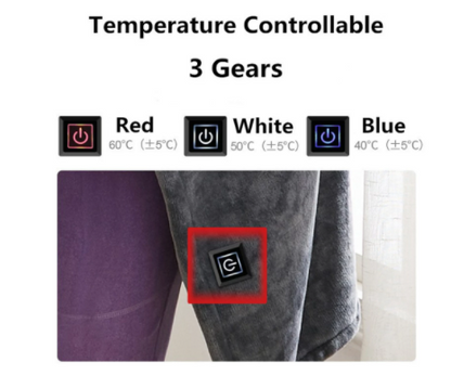 Winter Flannel Heated Blanket Cold Protection Body Warmer Usb Heated Warm Shawl Electric Heated Plush Blanket Women dealsniper-net