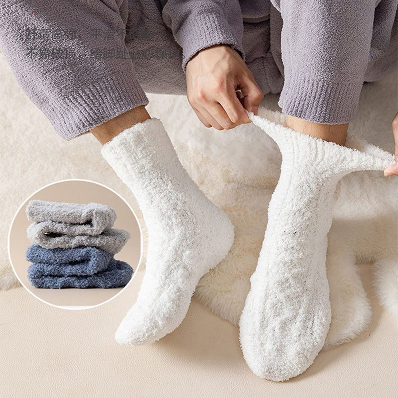 Winter Warm Fuzzy Coral Fleece Socks Women Men Men dealsniper-net