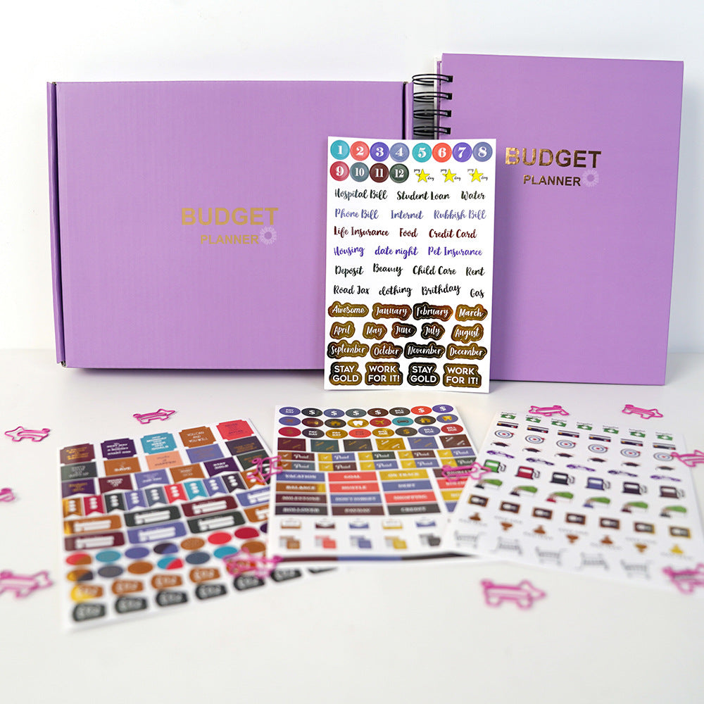 Coil Notebook Stickers Monthly Financial Planning Kids dealsniper-net