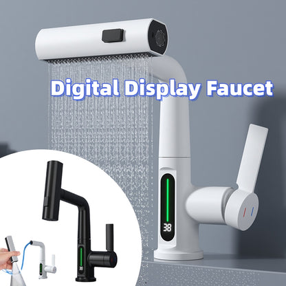 Intelligent Digital Display Faucet Pull-out Basin Faucet House DealSniper.net
