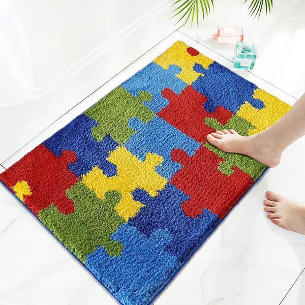 Bathroom Rug 20x32 Non Slip Fluffy Teal Bath Mat For Bathroom House Gym From House
