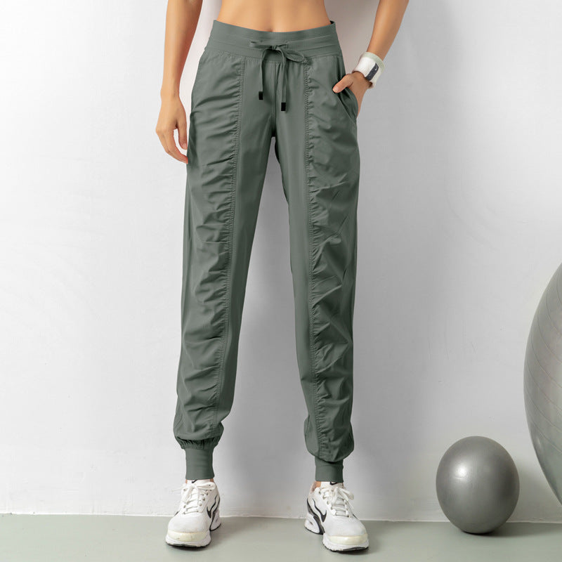 Fashion Casual Sports Pants For Women Loose Legs Men Gym From House Army Green L
