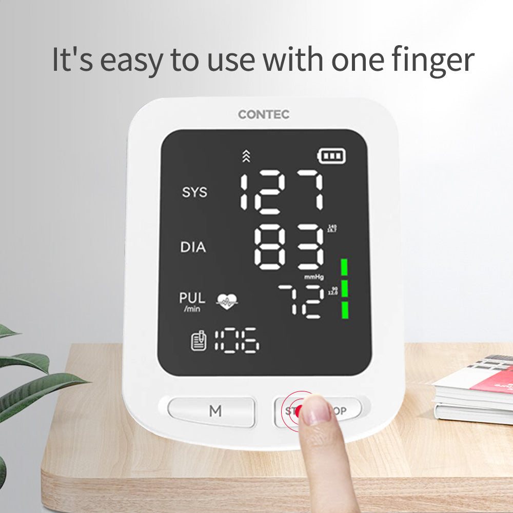 CONTEC08E LED Screen Electronic Sphygmomanometer Adult BP Cuff Monitor Blood Pressure NIBP Records Electronics DealSniper.net