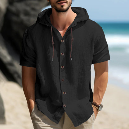 Cross-border Men's Sports Casual Comfortable Short-sleeved Men Gym From House Black L