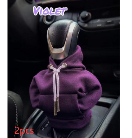 Universal Gear Knob Cover Hoodies Handle Cover Gear Grip Vehicle DealSniper.net Purple 12cm 2PCS