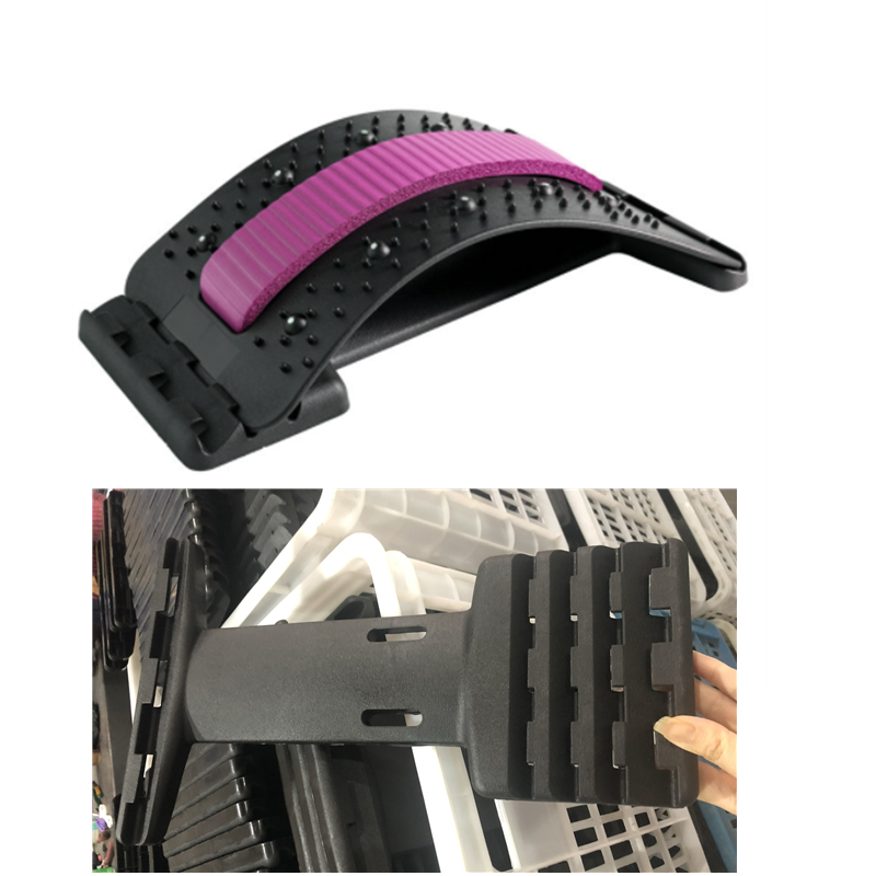Back Stretcher Adjustable Back Cracker Massage Waist Neck Fitness Health dealsniper-net Pink Four gears adjustable