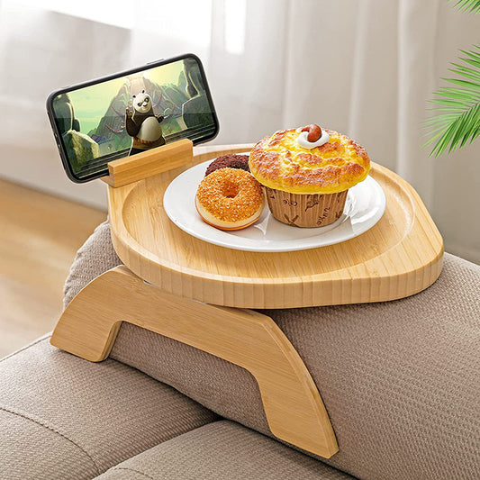 Bamboo Sofa Tray Home Decor Portable Folding Kitchen Gym From House