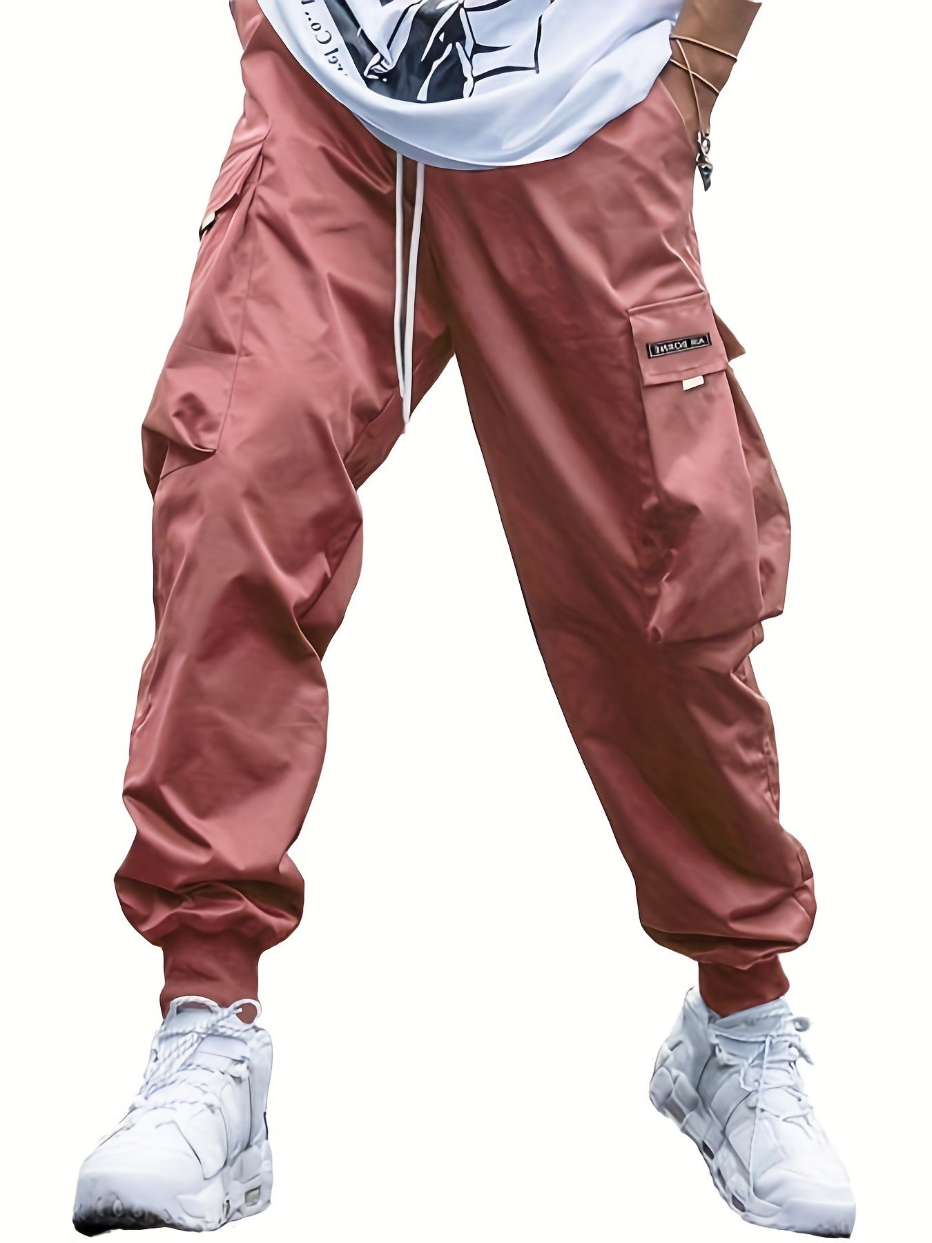Multi-pocket Cargo Pants Men's Casual Hip-Hop Drawstring Men Gym From House Coral 3XL