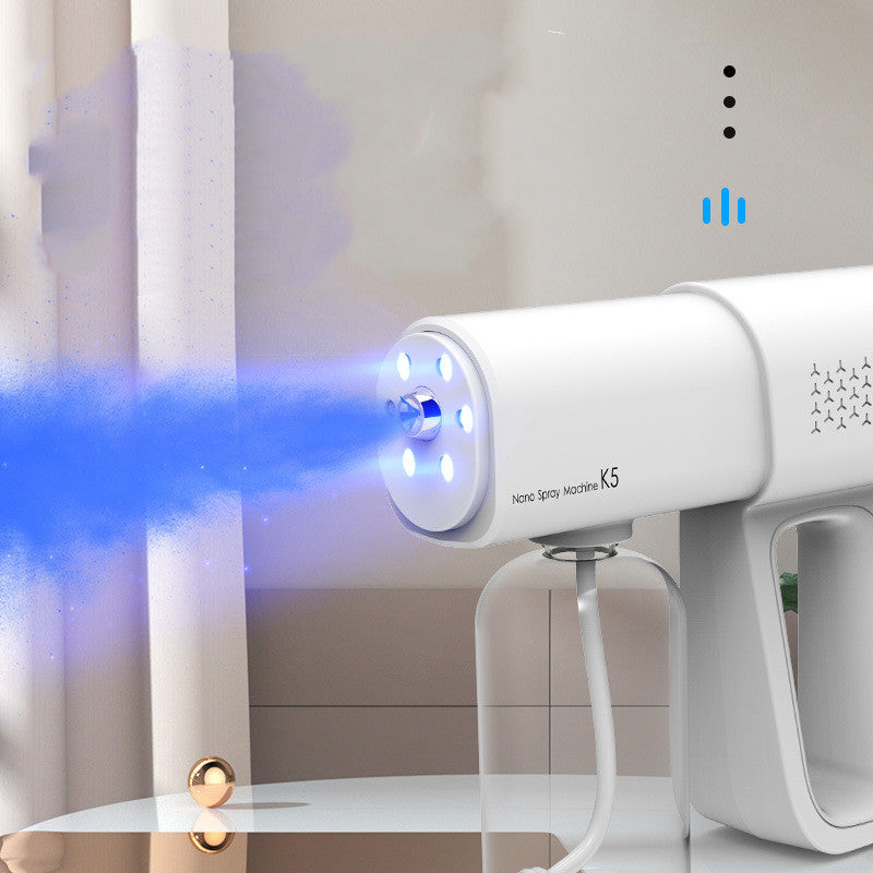 Electric Sanitizer Sprayer Handheld Blue Light Nano Steam Disinfection Spray Gun Home Car Wireless USB Humidifier Atomizer House dealsniper-net