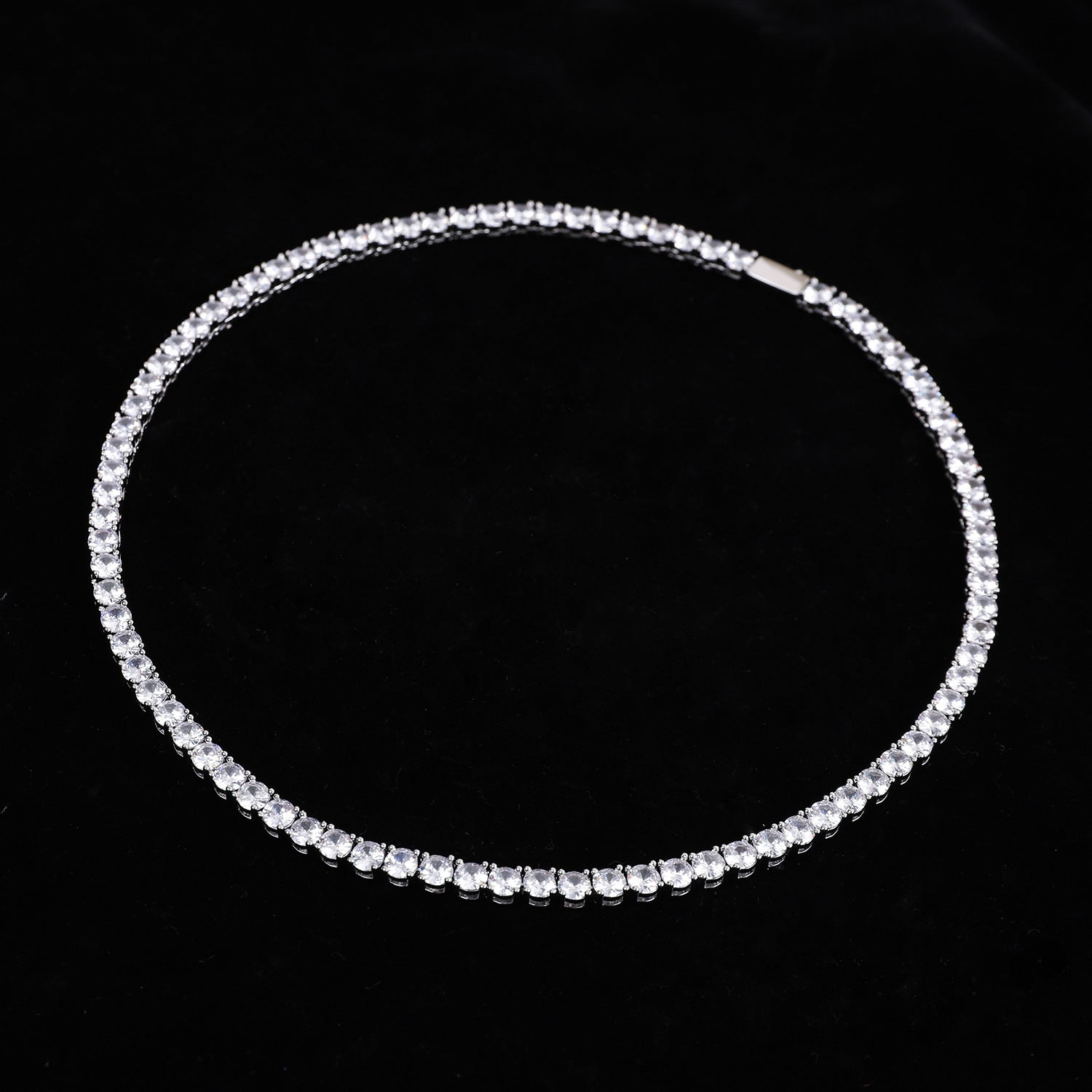 Tennis Necklace Men And Women Couple Light Luxury Fashionista Jewelry Gym From House