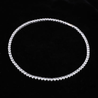 Tennis Necklace Men And Women Couple Light Luxury Fashionista Jewelry Gym From House
