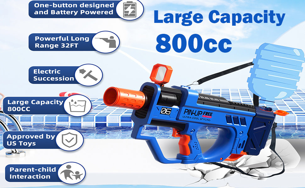 Electric Water Gun For Adults Kids Motorized Squirt Guns