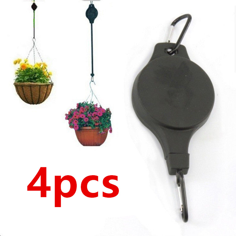 Free Lifting Hanging Basket Bird Cage Hook Home Decor Gym From House Black 4pcs