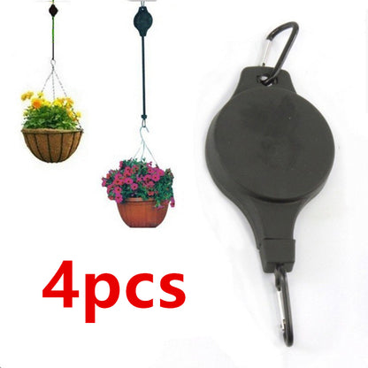 Free Lifting Hanging Basket Bird Cage Hook Home Decor Gym From House Black 4pcs