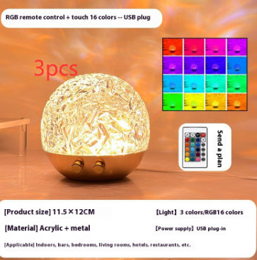 New Water Ripple Projector Night Light Crystal Mood Lamp