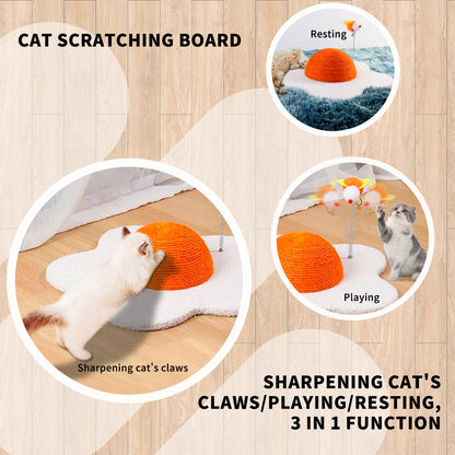Three-in-one Cat Scratcher Space-saving Design Pets dealsniper-net