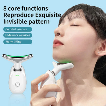 Neck Face Beauty Device Colorful LED Photon Therapy