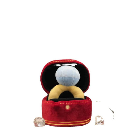 Creative Ring Box Plush Toy Love Diamond Ring Case Pets Gym From House