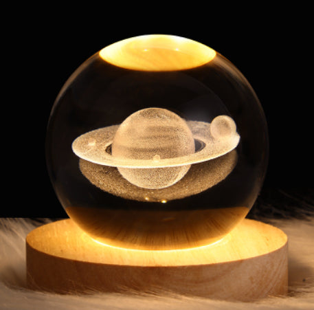Luminous Crystal Ball Projection Ambience Light Home Decor Gym From House Saturn