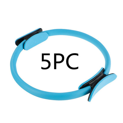 Yoga Fitness Pilates Ring Women Girls Circle Magic Dual Exercise Sports dealsniper-net Blue 5PC