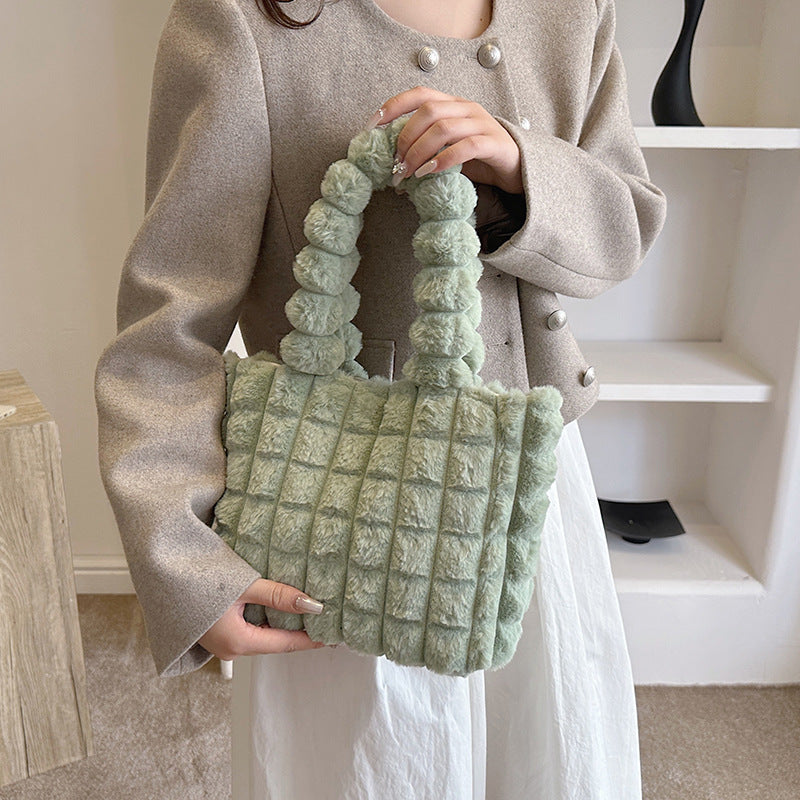 Plaid Handbags Winter Fashion High Capacity Women dealsniper-net