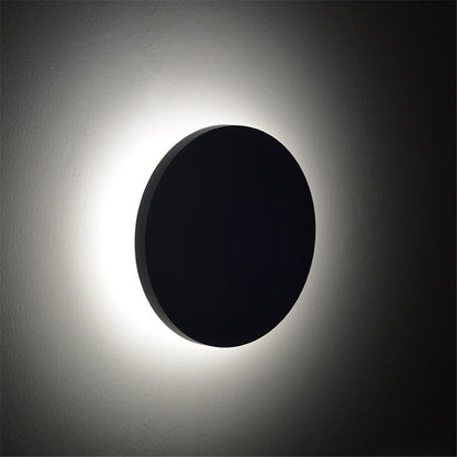 Modern Minimalist Aisle Corridor Bedside Lamp Home Decor DealSniper.net Black Shell 150mm Round White Light