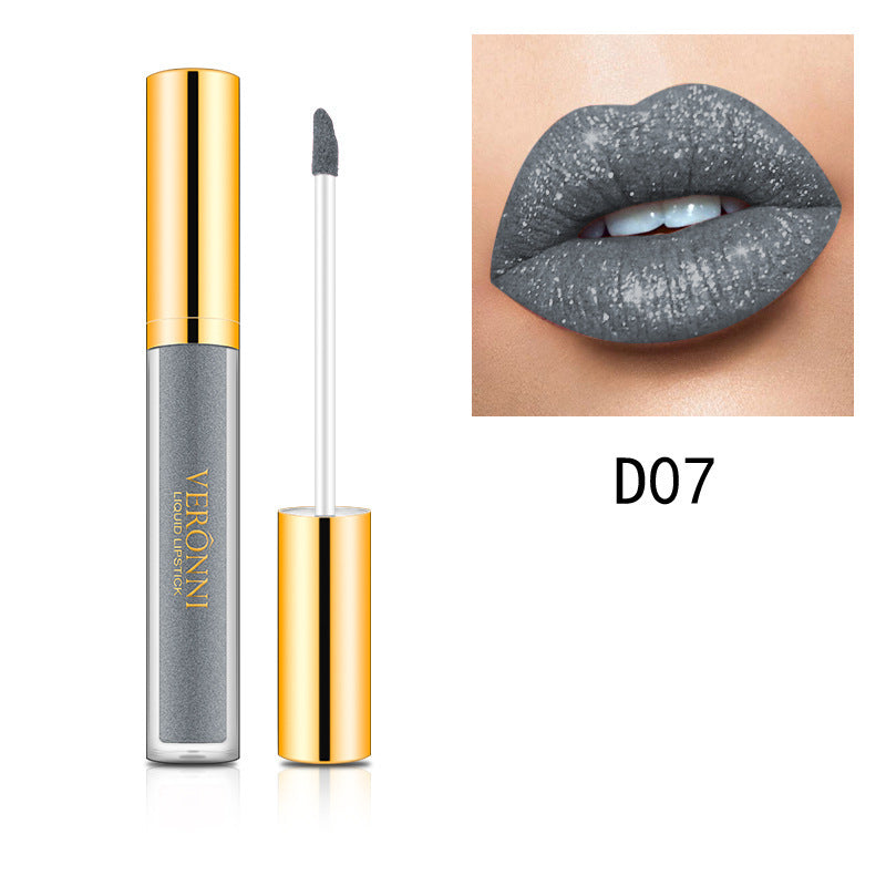 Diamond Pearl Magic Color Shiny Matte Metal Lip Gloss Lipstick Beauty DealSniper.net D07