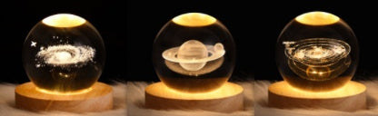 Luminous Starry Sky And Planets Moon Moon Crystal Ball Night Lamp