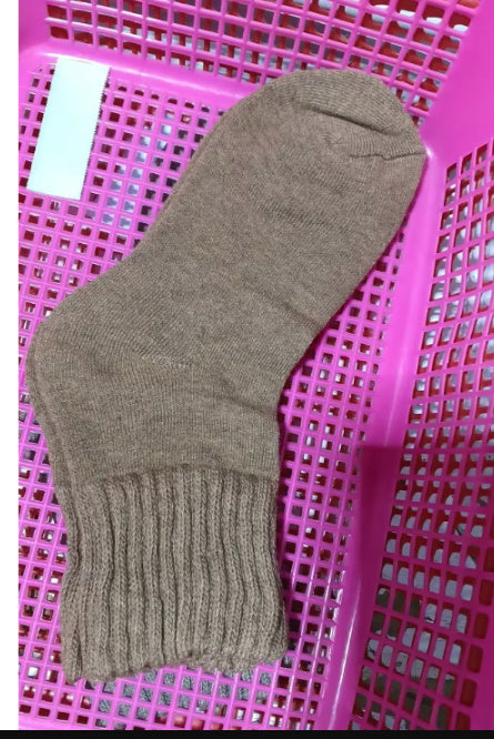 Ins Knitted Socks Winter Warm Thickened Solid Loop Socks Men null Caramel Free Size