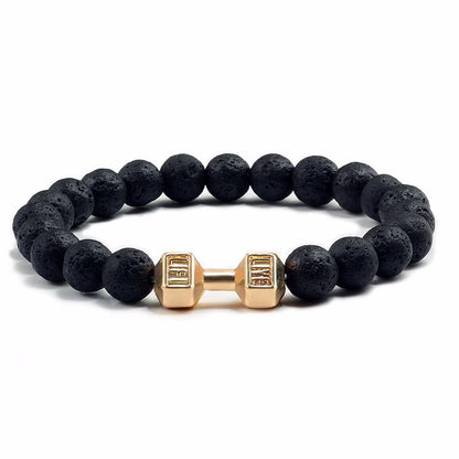 Natural Volcanic Stone Beads Bracelets Black Lava Men Women