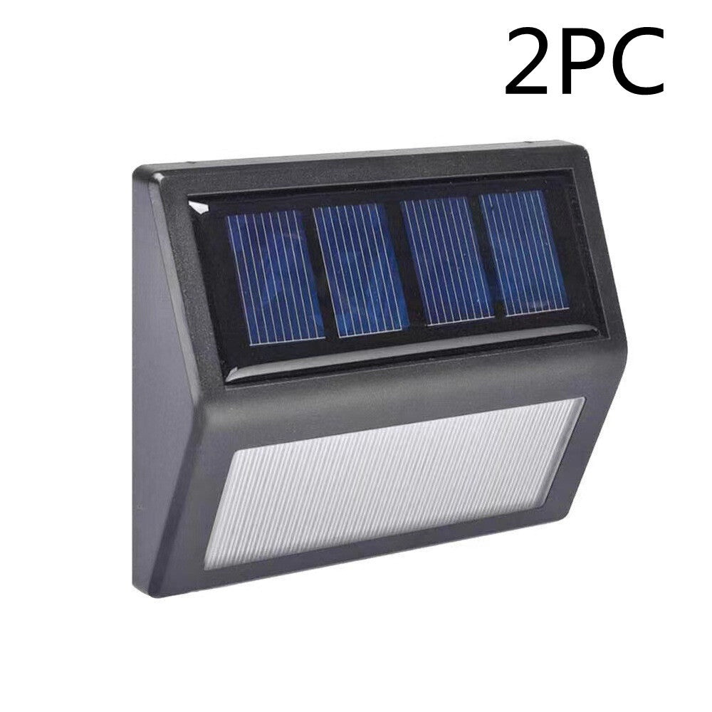 Solar Railing Lamp Outdoor Courtyard 6LED Outdoor dealsniper-net 6LED Warm Light Solar Energy 2PCS