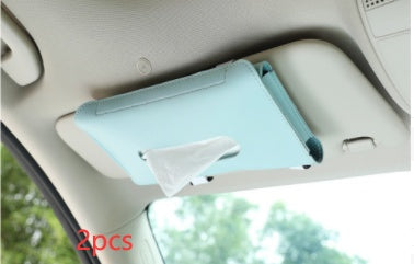 Car Sun Visor Paper Towel Bag Leather