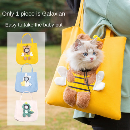 Little Bee Design Cat Dog Carrier Bags Portable Breathable Bag Pets Gym From House