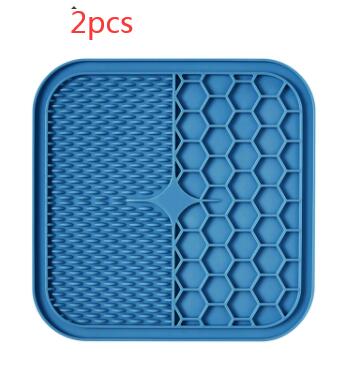 Suction Cup Licking Pad Anti-Choking Slow Food Basin Pets dealsniper-net Blue S 2PCS