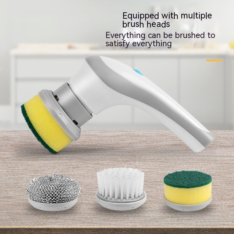 Electric Cleaning Brush 4 In 1 Spinning Scrubber Handheld Kitchen dealsniper-net