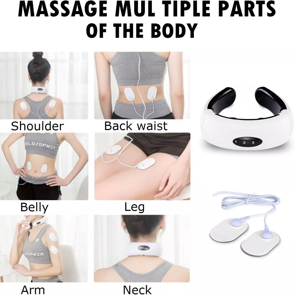 Electric Tens Unit Pulse Neck Massager Magnetic Pulse Beauty dealsniper-net