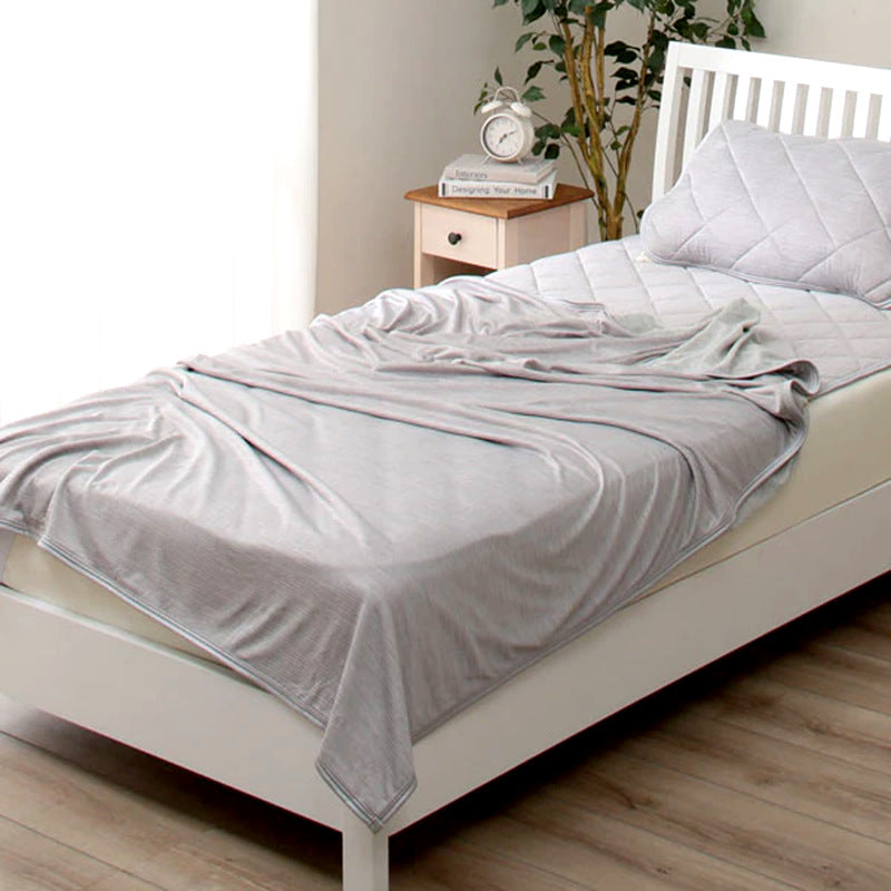Cooling Blanket Cooling Fiber Absorb Heat Washable Cover House DealSniper.net Grey 140x190cm
