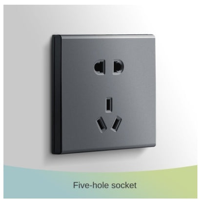 Socket Panel Porous Light Luxury Household Luminous Indicator House dealsniper-net Fivehole socket