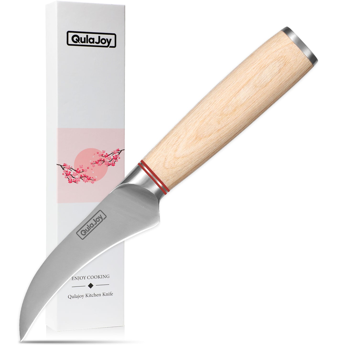 Qulajoy Vegetable Cleaver - Japanese Cleaver Chopping Knife High Carbon Stainless Steel Knives With Wooden Handle Kitchen dealsniper-net Pairing Knife