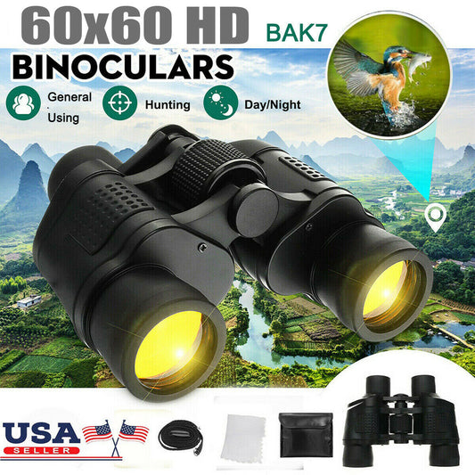 60x60 High Power Binoculars With Coordinates Portable Telescope LowLight Night Vision For Hunting Sports Travel Sightseeing Outdoor dealsniper-net