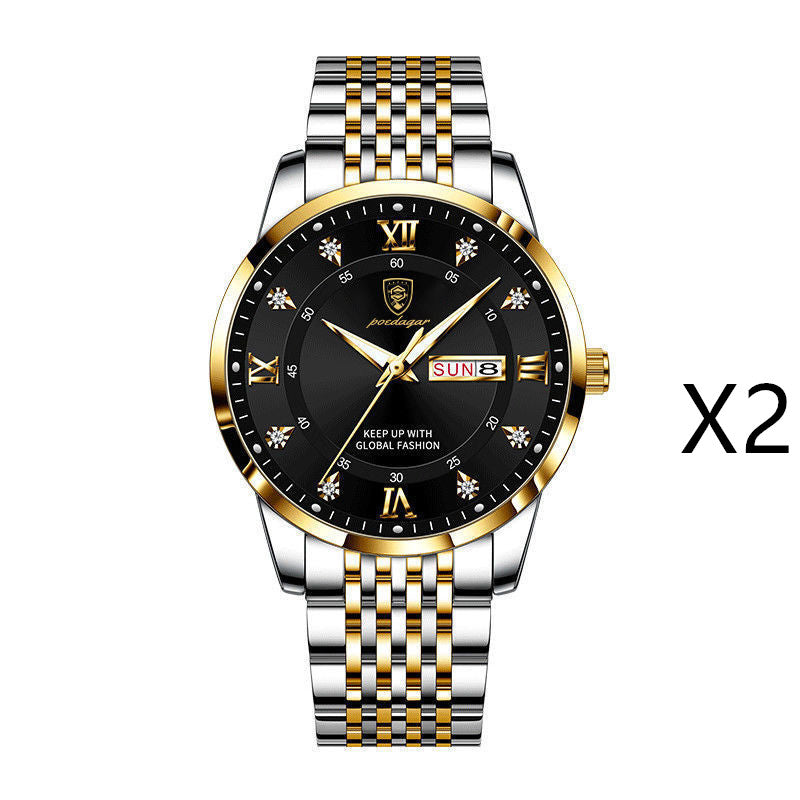 New Men's Watch Waterproof Luminous Calendar Jewelry Gym From House 6Style 2PCS