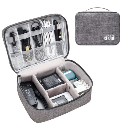 Electronics Organizer Travel Cable Organizer Bag Portable Electronic Accessories Electronics dealsniper-net Gray