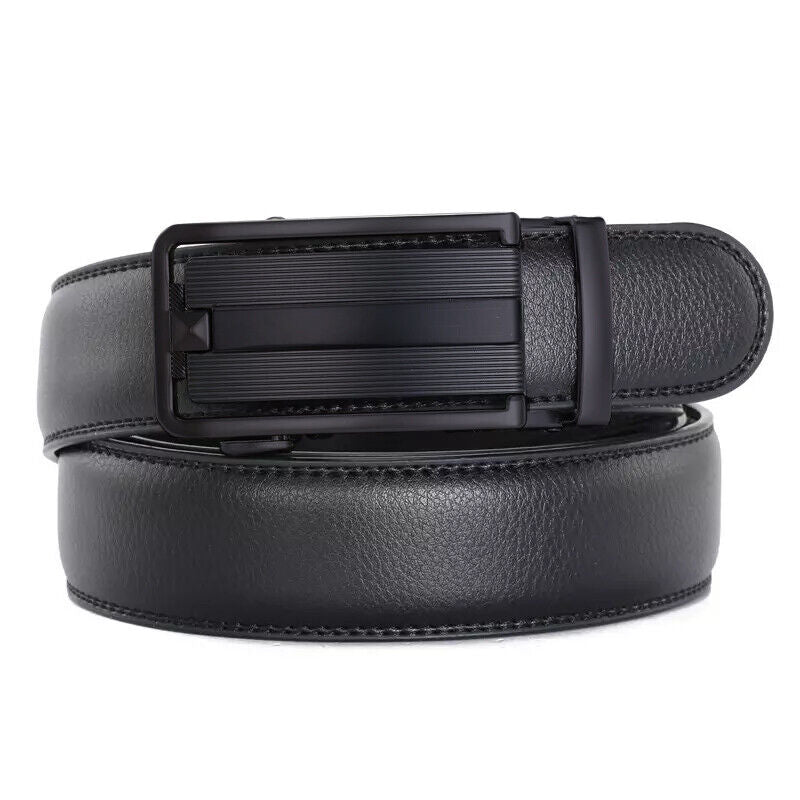 Microfiber Leather Mens Ratchet Belt Belts For Men Adjustable Automatic Buckle Men dealsniper-net