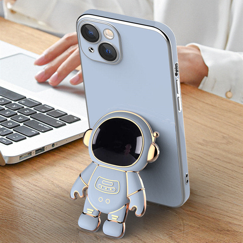 3D Astronaut Phone Case Anti-Drop Electroplating Bracket Phones dealsniper-net