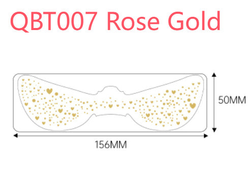 Gilding Freckle Tattoo Sticker Gilding Glitter Stickers Waterproof Beauty DealSniper.net QBT007 Rose Gold 156X50MM 1PCS