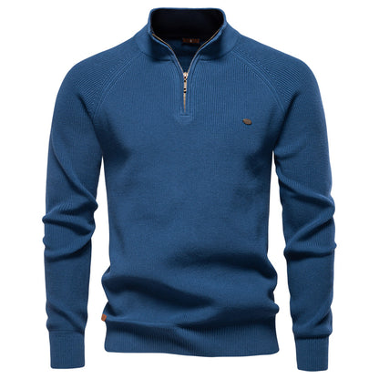 New Men's European Size Cross-Border Sweater, Long-Sleeve Men Gym From House Y832 denim blue L