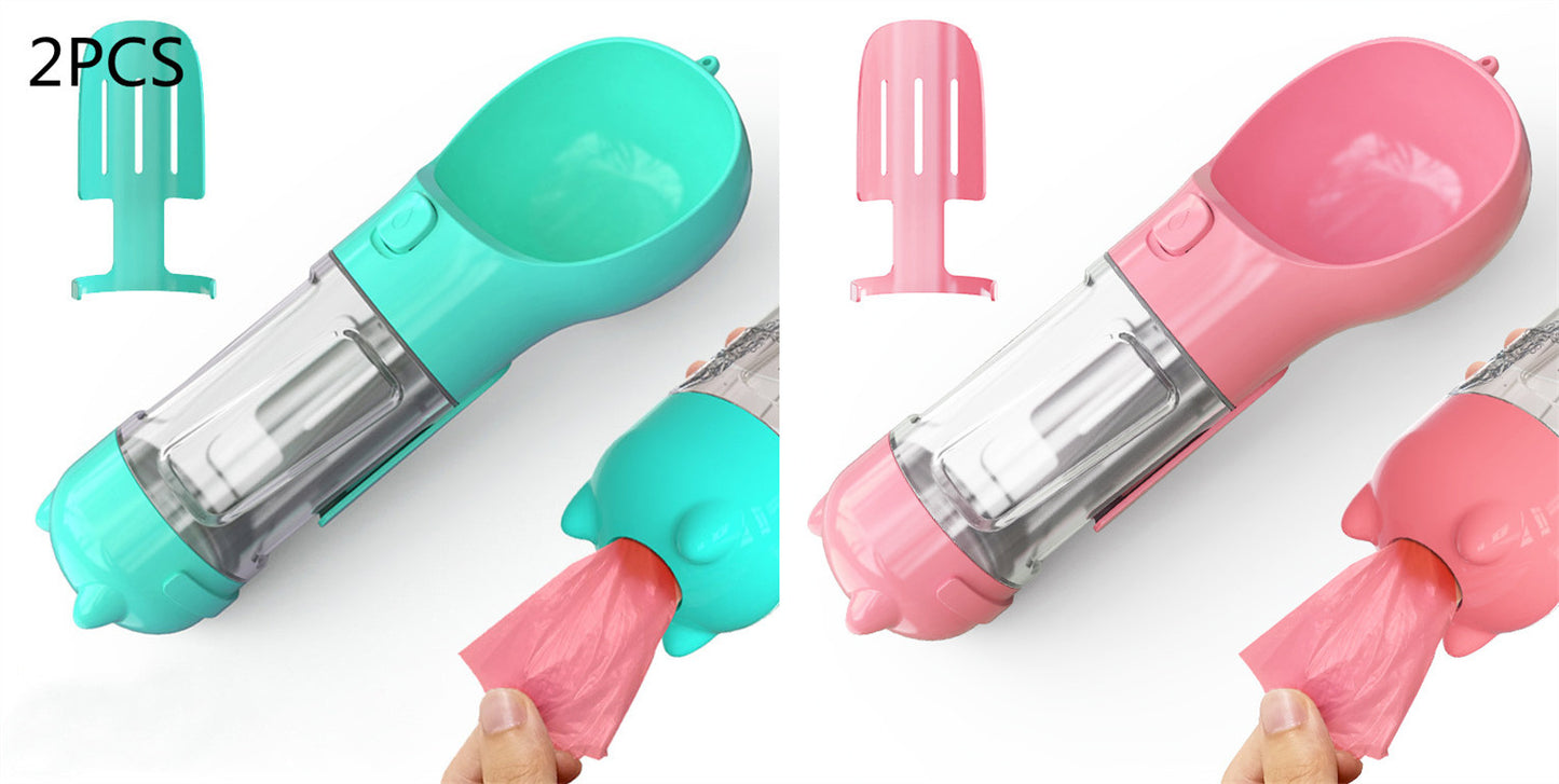 Pet Water Bottle Feeder Bowl Garbage Bag Storage Pets Gym From House Blue 2pcs pink 300ml