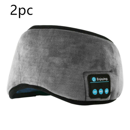 Wireless Bluetooth 5.0 Earphones Sleeping Eye Mask Travel dealsniper-net Grey2