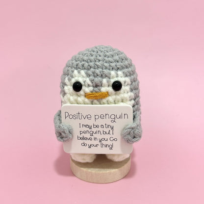 New Cute Positive Energy Pickle Doll Knitting Kids DealSniper.net Gray Penguin Base 1PCS