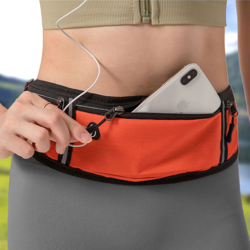 Sports Waist Bag With Pocket Light Slim Zip Running Belt Sports Gym From House